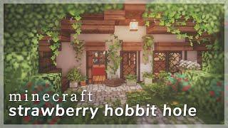 [Minecraft] Strawberry Hobbit Hole  - Speedbuild | CIT Resource Packs