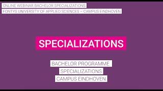 Webinar Specializations - Fontys ICT