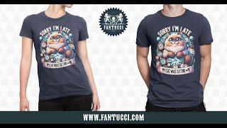 FANTUCCI Unisex Cool T-Shirts | I Am Late T-Shirt | 100% Cotton