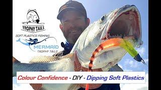 Fishing Confidence with Soft Plastics - Adding custom color with Pro Bass Dip