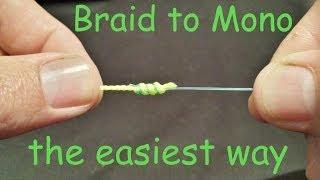 How to tie Braid to Mono Leader Knot | How to tie Braid to Leader knot