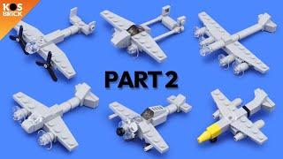 Lego WW2 Military Planes Mini Vehicles - Part 2 (Tutorial)