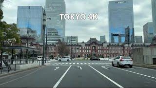 Tokyo Japan 4K - Driving Downtown - Tokyos Times Square. ZH Travellers.