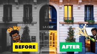 HOTEL LA CLEF TOUR EIFFEL / BEFORE AND AFTER RENOVATION #renovation #paris2024 #travel #visitparis