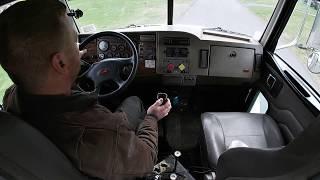 Taking a ride in my Peterbilt  to the dump and delivering dumpster.