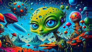 Intergalactic Psychedelia - The Alien Mindscape | AI Created Psychedelic Animation Journey, 10 Hours