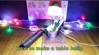 How to make a paper cup table lamp coffee cup ideas || study lamp Best out of waste material crafts