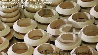 Manufacturer Plain Wooden Bangles for Arts and Crafts, Rosewood Beads, Raw Wood