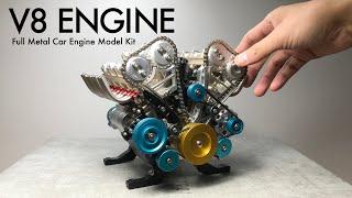 Building a V8 Engine Model Kit - Full Metal Car Engine Model Kit