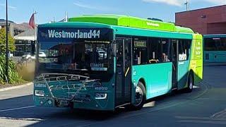 Global Bus Ventures G2-EV GB8914 on 44 Westmorland departs Platform B at Bus Exchange.