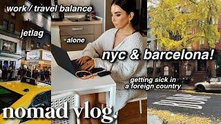 back where it all started...the reality of being a digital nomad  solo travel nyc & barcelona