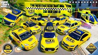 GTA 5 - Stealing SECRET TAXI CARS with Franklin! (Real Life Cars #198)