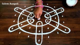 7*3dots Star kambi kolam|Thai madham kolam|Nelli Kolam|Salem Rangoli|pandaga muggulu|Sikku kolam