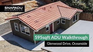 Accessory Dwelling Unit ADU Walkthrough - 1BR Unit - Oceanside CA - SnapADU