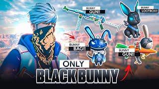 Free Fire But Only Black Bunny In Solo vs Squad Challenge  Hakson Official