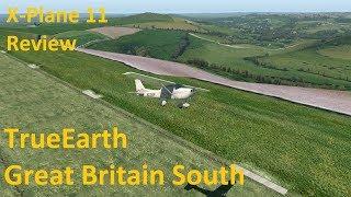 ORBX FTX TrueEarth Great Britain South vs Default | Real VFR navigation | X-Plane 11 review