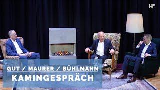 FdV-Kamingespräch: Dr. R. Bühlmann spricht mit alt Bundesrat Ueli Maurer; Moderation Dr. Philipp Gut