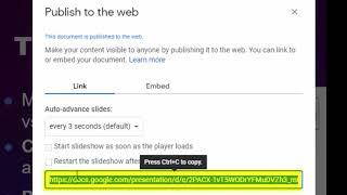 How To Publish Google Slides To Web and Get A URL