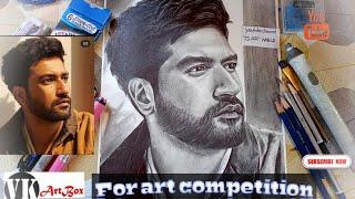  vicky kaushal drawing for art competition #vkartbox