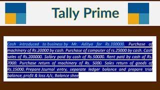 Accounting equation journal Entries in Tally Prime कैसे करें l by Suman education hub english