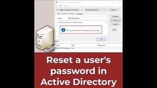 Reset a user's password in Active Directory (GUI)