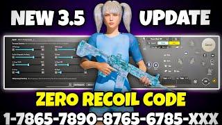 BGMI 2024 NO RECOIL/ZERO RECOIL SENSITIVITY CODE | BGMI BEST SENSITIVITY SETTINGS.