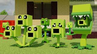 Plants vs Zombies Peashooter Team - Minecraft Animation