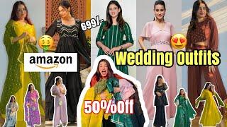 Amazon Wedding Outfits Haul|Ready to wear Saree, Sharara Set, Designer Dresses |