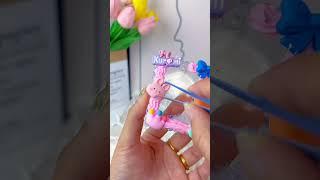 how to make a mini clay Sanrio #clayvideos #sanrio #kuromi #diyideas #miniclay #asmrgift