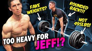 Jeff Cavaliere - Athlean-X || NO APOLOGY… JUST TERRIBLE DEADLIFT FORM WITH “REAL” WEIGHTS?