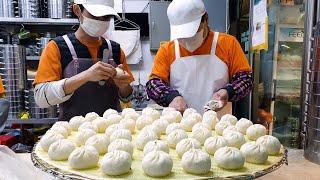 39년 전통 평택 만두 장인! 속이 꽉 찬 수제 왕만두, 고기만두, Amazing Skills of Giant dumplings Master, Korean street food