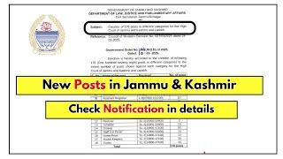 New Posts in Jammu and Kashmir || Jkssb Online Tutorial