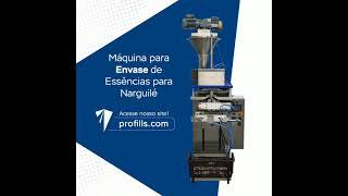 Máquina Sacheteira TC 3S 135 1 embalando essência de narguile de 50g