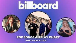 Billboard Pop Songs Airplay Top 40 | Week Of March 2, 2024