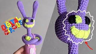 Step-by-Step crochet: bunny Jax's smile, teeth, and eyes 