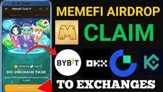 MEMEFI CLAIM AND WITHDRAWAL OPTIONS  TO EXCHANGES