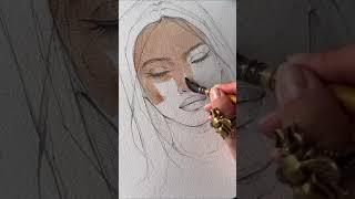 Watercolor painting tips for perfectionists  #kagalovska #watercolorsketch #fashionsketch