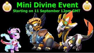 Mini Divine Event starting on September 11 | Divine Odin,Change, Chrono Loki Dragon,  Primal Event