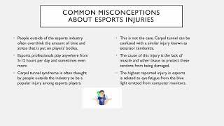 Healthcare in Esports (Esports Medicine; Esports Health)