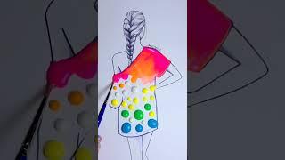 Watercolor Dot Painting  #art #artwork #paint #painting #fashion #draw