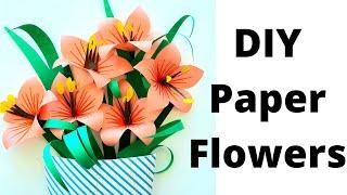 How to Make Easy and Beautiful Paper Flowers | Paper Craft | DIY Home Decor | Craftmerint