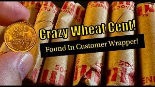 Crazy Condition Wheat Penny Found In Customer Wrapped Bank Roll!