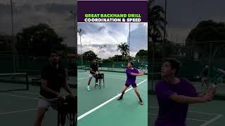 BACKHAND SPEED & COORDINATION DRILL #tennis #shorts