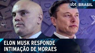 Após ser intimado no X (Twitter), Musk responde com críticas a Moraes | SBT Brasil (29/08/24)