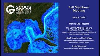 GCOOS Fall Members' Meeting 2024 — Marine Life Projects