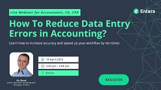 Webinar: How to reduce data entry errors in accounting/ Data Entry Automation in Tally, Quickbooks