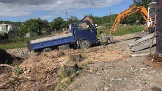 Подготовка Площадки под гаражный бокс - мастерскую 6х12м.Preparation of a site for a garage-workshop