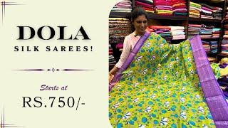 Trending Dola Silk Sarees! | Starts at Rs.750/- | WhatsApp-6369545679 | Shop@ruffletrends