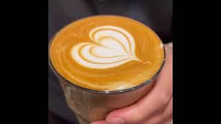 Basic Three Layers Heart Latte Art | Coffee Hearts Art | Amazing Coffee art  #shorts #barista