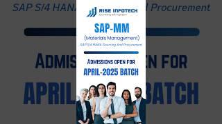 SAP-MM Admissions Open for April-2025 Batch